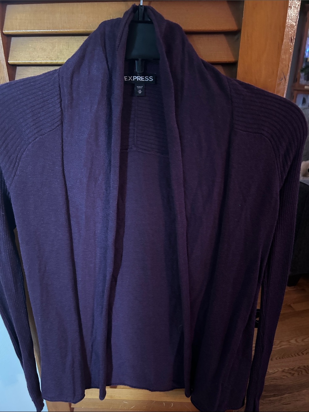 Express Men’s Shawl Collar Cardigan Sweater - Plum